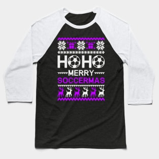 Christmas Soccer Ugly Sweater Baseball T-Shirt